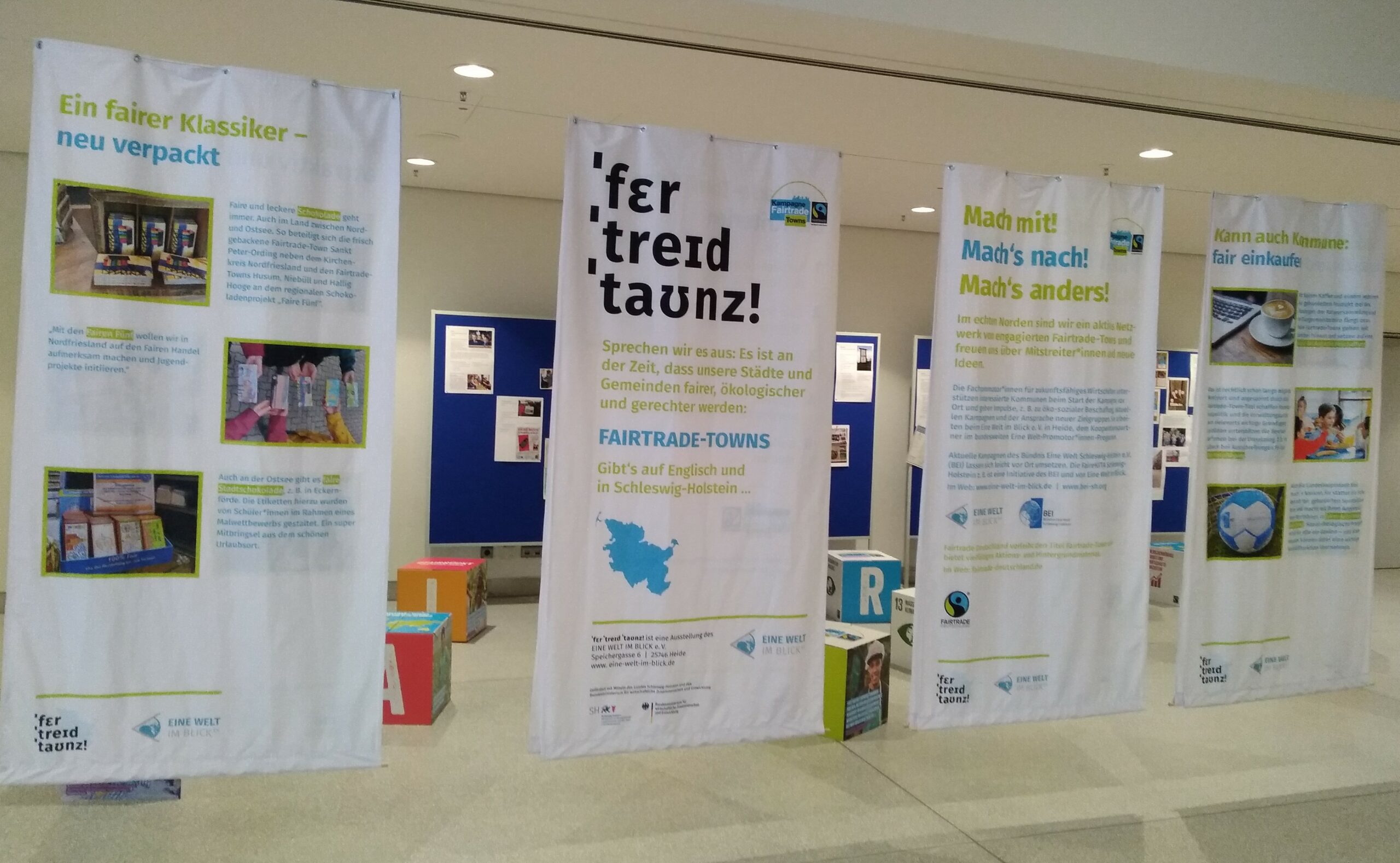 Zum Ausleihen: Ausstellung über Fairtrade-Towns in Schleswig-Holstein